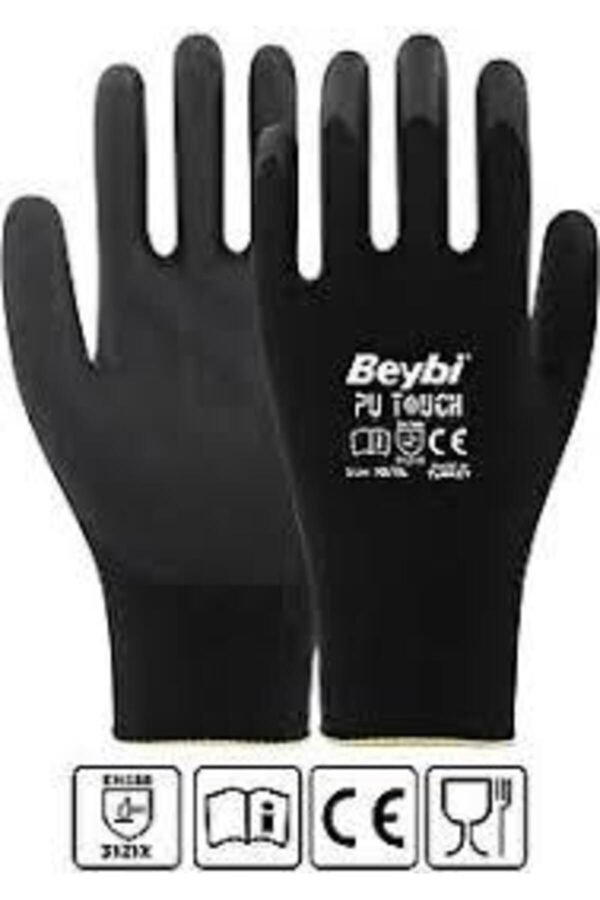 Pu Touch Polyester Eldiven No:9 Siyah